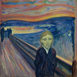 calm winter night painted by edvard munch