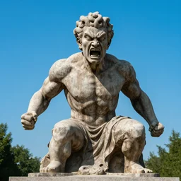 a statue of anger