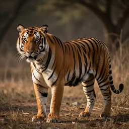 photo of a hybrid of a zebra and a tiger
