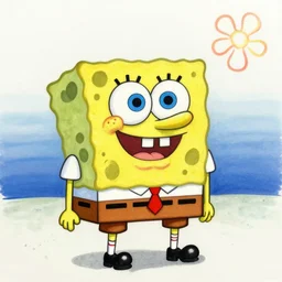 realistic drawing spongeBob