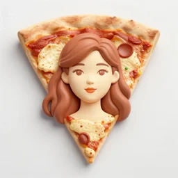 a slice of pizza in the shape of a human woman, digital art, trending on artstation