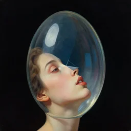 a post - minimalism portrait of a magical triangle glass egghead, extremely long forehead being sucked into single point in infinity, vibrant color scheme, highly detailed, in the style of romanticism, cinematic, artstation, moebius, greg rutkowski