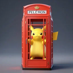 pokemon that looks like a phone booth, trebding on artstation unrealengine