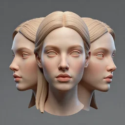 3 d face portrait of a goddess by alena aenami, beeple, octane render