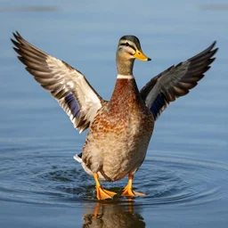 duck with wing arms