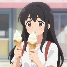 anime girl with ice cream