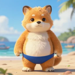 anthropomorphic furry in swim suit