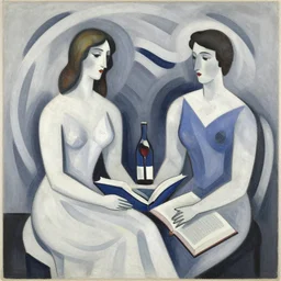 woman, man, wine, book, by robert delaunay endless rhythm