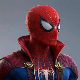 spider - man with doctor strange outfit - up profile portrait. beautiful hyperrealistic intricate highly detailed octane 3 d render, web, spider