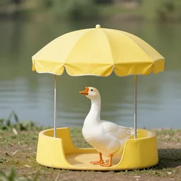goose with yellow cabana