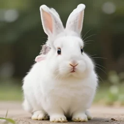 photograph of a cute fluffy rabbit-eared girl, medium shot, usamimi, kemonomimi, hyperdetailed 8K, SLR camera, realistic
