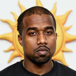 hyperdetalied kanye west as a sun, hyperrealistic, 8 k,