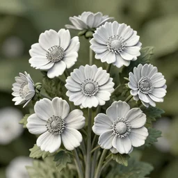 cy twombly flowers as 3 d render, dof, tilt - shift, macro