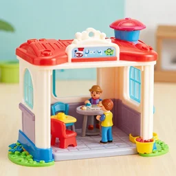 fisher price bathhouse, california scene from tv show hyper detailed 5 5 mm 8 5 mm, toy photography, made out of plastic