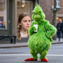 greta thunberg as the grinch