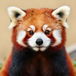 portrait of a red panda by hokusai, symmetrical, highly detailed, colorful, warm colors