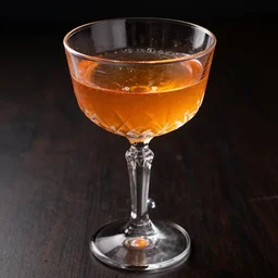 caustics through a crystal glass of cocktail