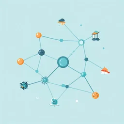 a vector illustration of a node graph