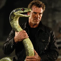 film still of tom selleck as snake in metal gear solid the phantom pain, gameplay, 8 k, hd