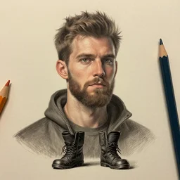Mrbeast , Colored pencil , Hyperdetailed , trending on artstation , CGSociety , matte painting , Concept art