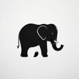 minimalist art, elephant logo,