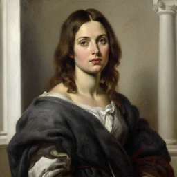 hyper realistic oil painting of photo of heather harmon in the style of caravaggio