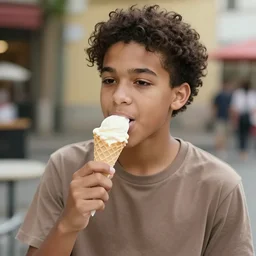 YoungBoy never broke again eating ice cream 4K quality super realistic