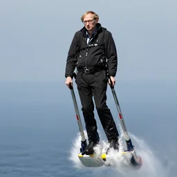 Stephen Hawking on a jetpack