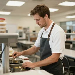jared fogle working in a cafeteria