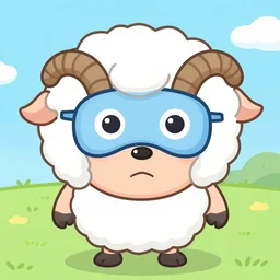 sheep in a mask cartoon art