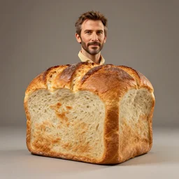 bradley cooper sculpture made out of bread, bread sculpture, studio lighting