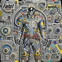Fallout Vault Dweller Concept Art, black background, vibrant colors, 8k photorealistic, HD, high details, trending on artstation