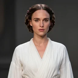 natalie portman as princess leia in star wars, by jean - baptiste monge