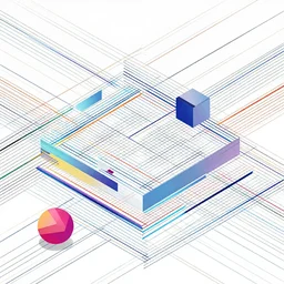 abstract beautiful background, card templmate, wallpaper, lines, isometric geometry, multicolor, 3 d shapes, trending behance, metro scheme, poster by wlop, tooth wu, beeple, monet, renuare, kandinski, artgem