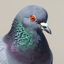 a street pigeon!!!!!!!!!!!!!!!!!!!!!!!!!!!, detailed face, detailed painting, flat lighting by alberto mielgo and paul slater