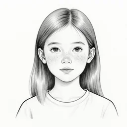a black and white ink drawing of a freckled ten year old girl named lucy in winter fur park and and a fur hat, ( ( ( ( smiling ) ) ) ), ( ( ( ( ( ( ( ( waving hand ) ) ) ) ) ) ) )