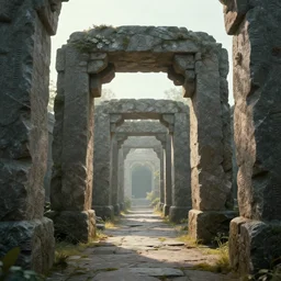 portal through stone circles, trending on artstation, cinematic lighting, hyper realism, octane render, 8 k, hyper detailed.