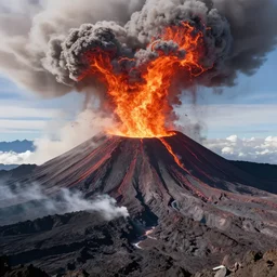 super - volcano eruption, photo