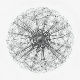 an abstract conceptual digital art piece of a massive multi-dimensional neural network, p5.js