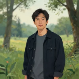 a portrait of a character in a scenic environment by Doug Ordway