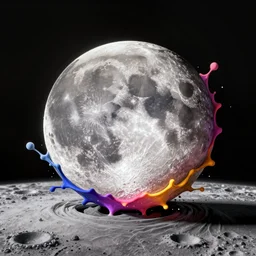 moon surface background by josan gonzalez splash art graphic design color splash high contrasting art, fantasy, highly detailed, art by greg rutkowski