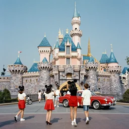 50mm photo of Disneyland, 1962, colorized