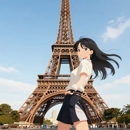 Eiffel Tower as an anime girl