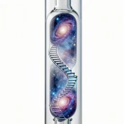 a glass pipe containing the glimmering stairways to otherworldly galaxies, high intricate details, rule of thirds, golden ratio, graphic novel by fiona staples and dustin nguyen, by beaststars and orange, peter elson, alan bean, studio ghibli, makoto shinkai
