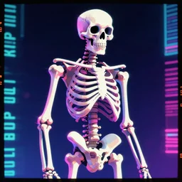 skeletor, 1 0 0 0 bones, portrait, vaporwave, synthwave, neon, vector graphics, cinematic, volumetric lighting, f 8 aperture, cinematic eastman 5 3 8 4 film