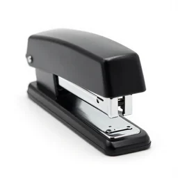 sleek stapler, 8k product photo, isolated on a pure white background, centered, entire object in frame, sharp focus, soft studio lighting