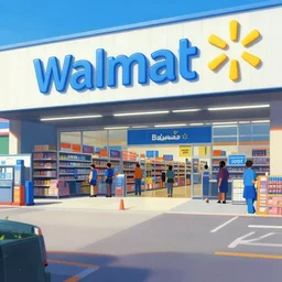 walmart in lava, Trending on Artstation, Hiroaki Tsutsumi style