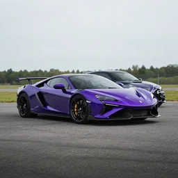 a purple sport car _ n 4