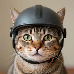 cat in helmet