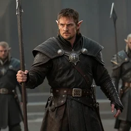 cinematic film action shot of a warhammer high elf henry cavill with elf ears dressed as a loremaster of hoeth in [ warhammer ] fantasy movie